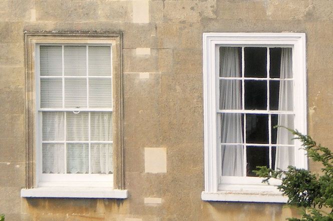 Restored sash windows in a period property