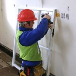Wessex Restoration team repairing sash windows