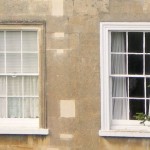 Restored sash windows in a period property