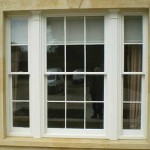 White Timber Sash Windows at a new development