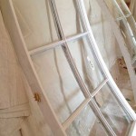 Curved White Timber Sash Windows